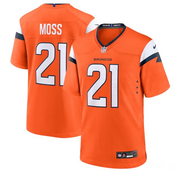 Men Denver Broncos #21 Moss orange 2024 Nike Limited NFL Jersey style 2